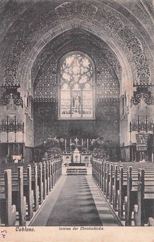 Coblenz. Inneres der Christuskirdie.