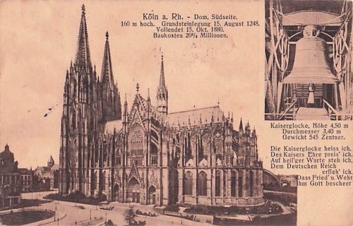 Ansichtskarte Köln a. Rh., Kaiserglocke und Dom