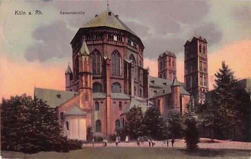 Alte AK Köln am Rhein St. Gereonkirche Postkarte historisch