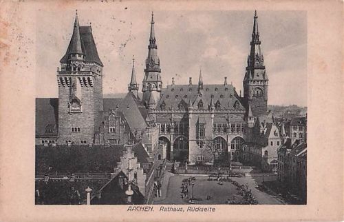 AK Aachen, Rathaus, Rückseite
