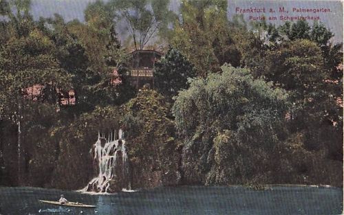 Frankfurt a. M., Palmengarten. Parla am Schweizerhaus.