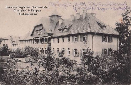 AK Eilanghof b. Reppen Neumark 1918 Vereinslazarett Rotes Kreuz Feldpost selten