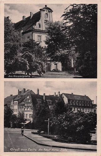 AK Zeitz, Adolf Hitler Platz, Am Nicolaiplatz