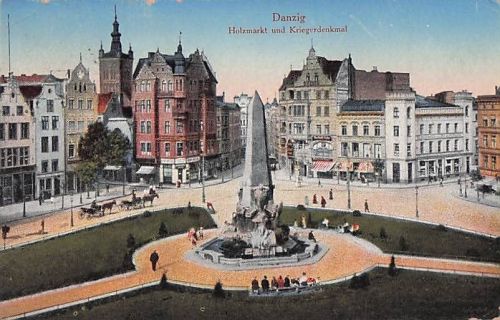 POLSKA Polen - GDAŃSK Danzig - Holzmarkt und Kriegerdenkmal