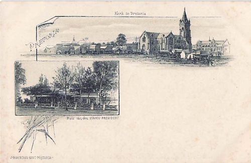 Alte Ansichtskarte Pretoria Südafrika – Kerk te Pretoria – Historische AK um 1900