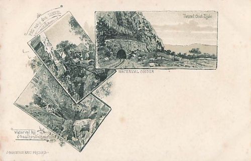 Alte AK Südafrika 1902 Waterval Onder NZASM Eisenbahn Tunnel Transvaal Postkarte