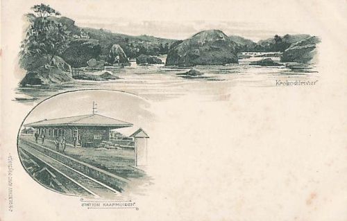 Historische Litho-Ansichtskarte aus Südafrika (Transvaal) – um 1899