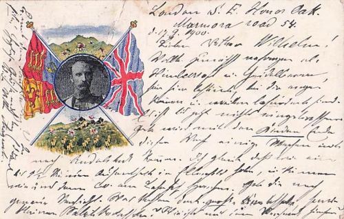 Alte Feldpost / Postkarte 1900 London an Vetter Wilhelm Kurrentschrift selten