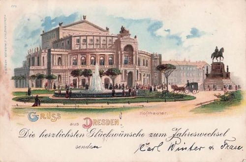 Gruss aus Dresden - Litho