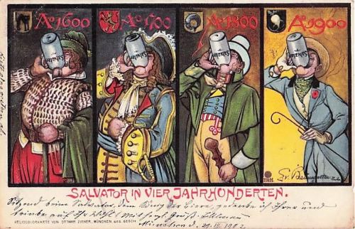 Alte AK Salvator in vier Jahrhunderten München 1902 Ottmar Zieher Elberfeld Bier