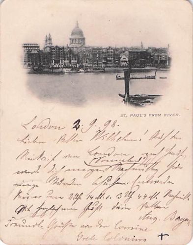 P38/16 GB X2 1898 BILDPOSTKARTEN London 1898 – St. Paul's Cathedral
