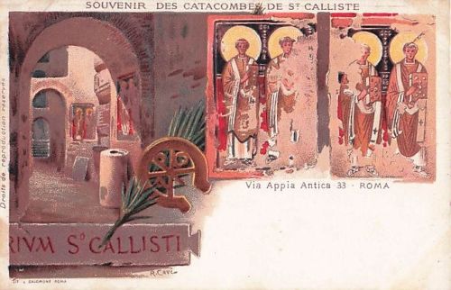 Roma_Rom Catacombe di San Callisto Litho Roma_Rom