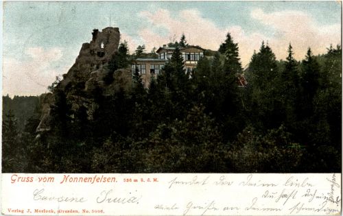 Gruss vom Nonnenfelsen - Jonsdorf