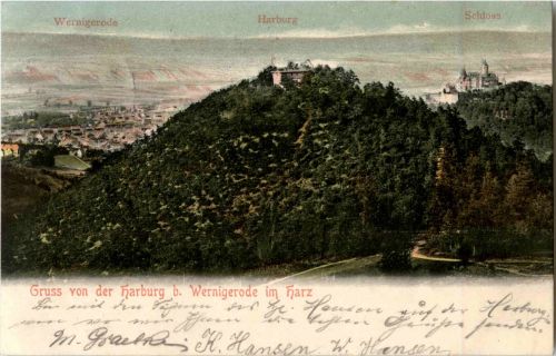 Gruss von der Harburg bei Wernigerode im Harz