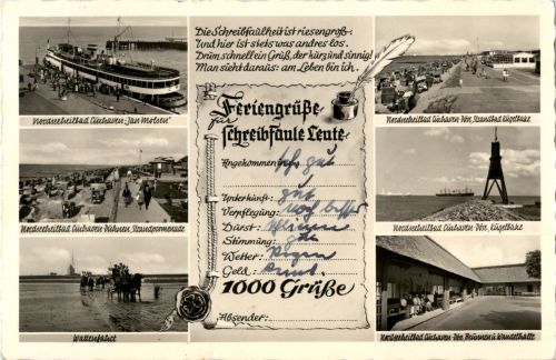 Cuxhaven - Feriengrüsse für schreibfaule Leute