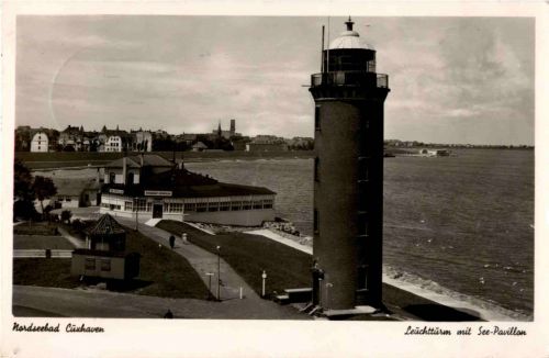 Nordseebad Cuxhaven - Leuchtturm mit See-Pavillon