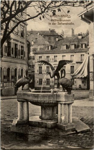 Baden-Baden - Reiherbrunnen in der Sofienstrasse