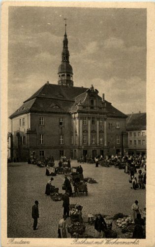 Bautzen - Rathaus mit Wochenmarkt