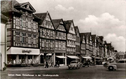 Uelzen-Hann. - Giebelhäuser in der Lüneburgerstrasse
