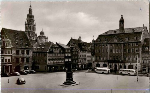 Coburg - Rathaus und alte Apotheke