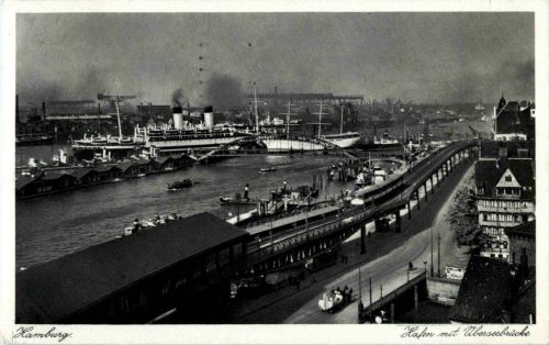 Hamburg Hafen mit Überseebrücke