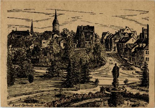 Verschwundenes Weimar - Vimariabrunnen - Künstler Kurt Halboth