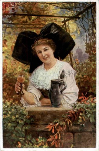 Elsässer Winzerin - Künstler H. Hoffmann