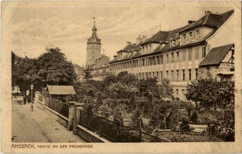 Ansbach - Partie an der Promenade