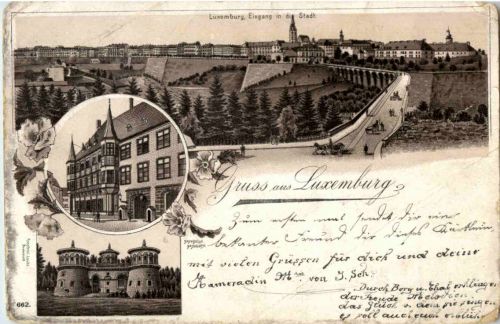 Gruss aus Luxembourg - Litho