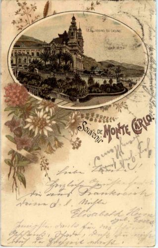 Souvenir de Monte Carlo - Litho Künzli
