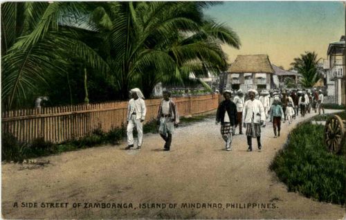 Island of Mindanao - Side street of Zamboanga Philippines