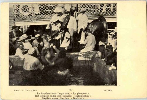 Anvers - Baptism under the line Ducking