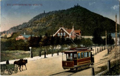 Die Landskrone bei Görlitz - Strassenbahn