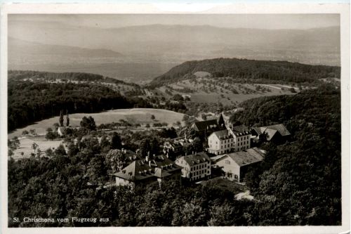 St. Chrischona vom Flugzeug aus