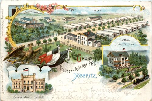 Gruss vom Truppen Übungsplatz Döberitz - Litho
