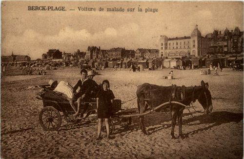 Berck-Plage - Voiture de malade sur la plage