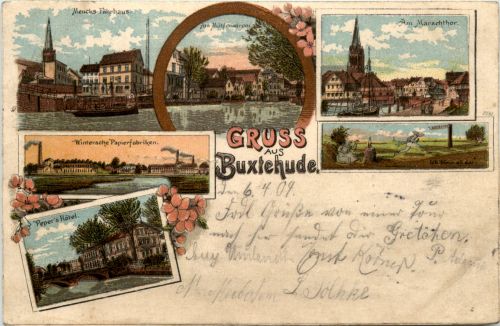 Gruss aus Buxtehude - Litho