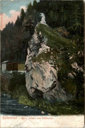 Rübeland - Felsen mit Höhlenbär