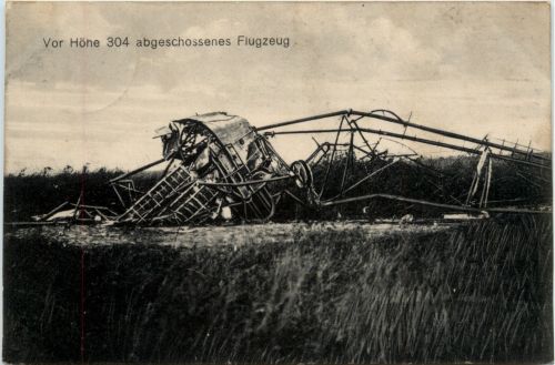 Abgeschossenes Flugzeug