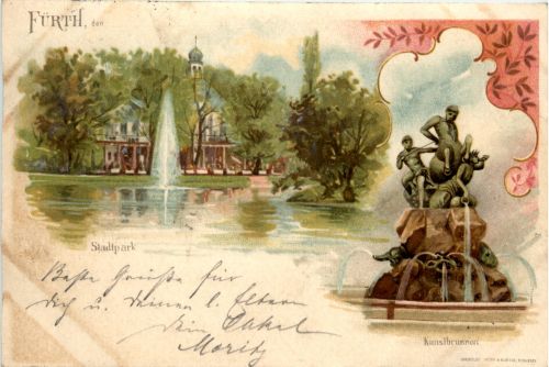 Fürth - Stadtpark - Litho