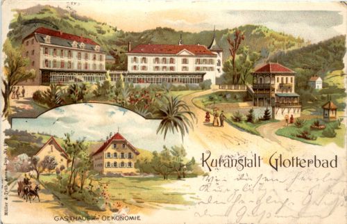 Kuranstalt Glotterbad - Litho
