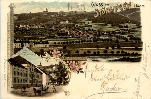 Gruss aus Stühlingen in Baden - Litho