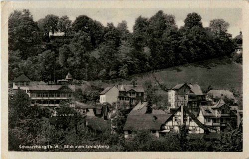 Schwarzburg in Thüringen - Blick zum Schlossberg
