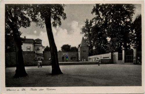 Worms - Platz der Nation - Stempel 3. Reich