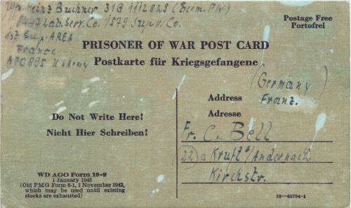 Kriegsgefangenenpost - Prisoner of War Post Card