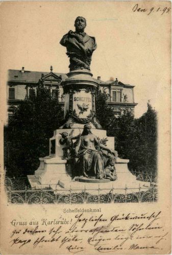 Gruss aus Karlsruhe - Scheffeldenkmal