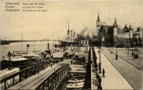 Antwerpen - Hafen und der Steen - Feldpost