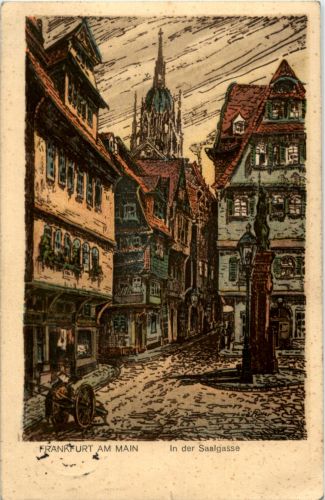 Frankfurt - In der Saalgasse - Künstler D. Müller