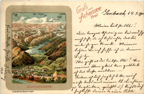 Gruss vom Achensee - Litho