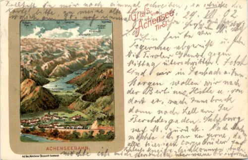 Gruss vom Achensee - Litho